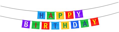 happy birthday banner png transparent